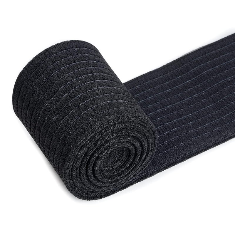 Rbenxia 4 Pieces of Black Elastic Calf Compression Bandage Adjustable Leg Compression Sleeve Knee Wraps Brace Support Bands for Stabilising Ligament, Joint Pain, Sport (180 cm) - Image 5